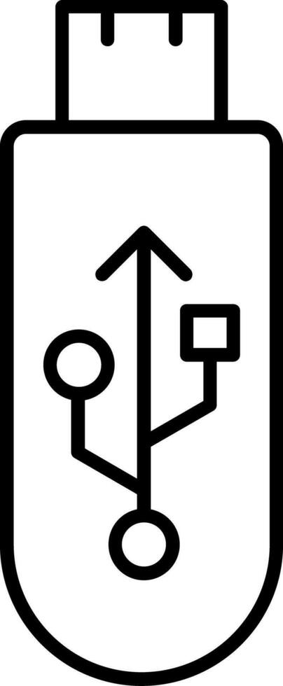 Usb Line Icon vector