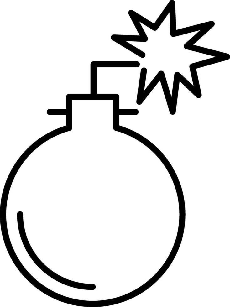 icono de línea de bomba vector