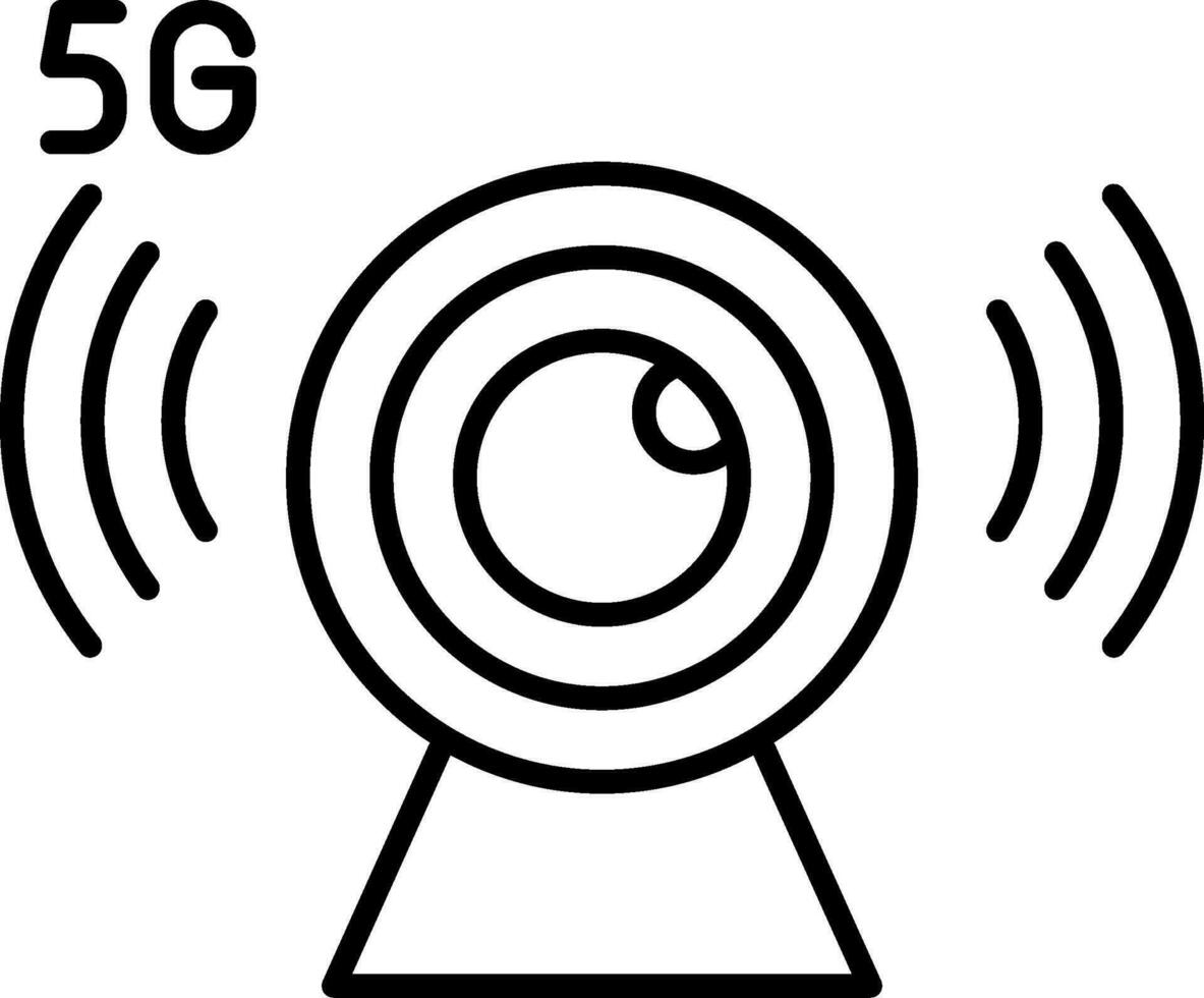 Webcam Line Icon vector