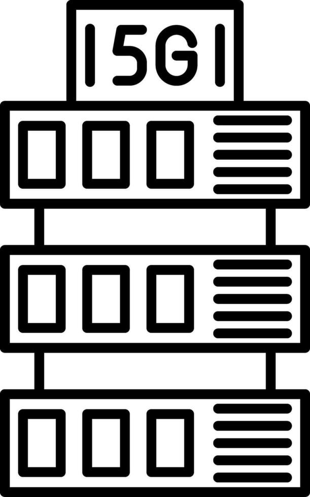Server Line Icon vector