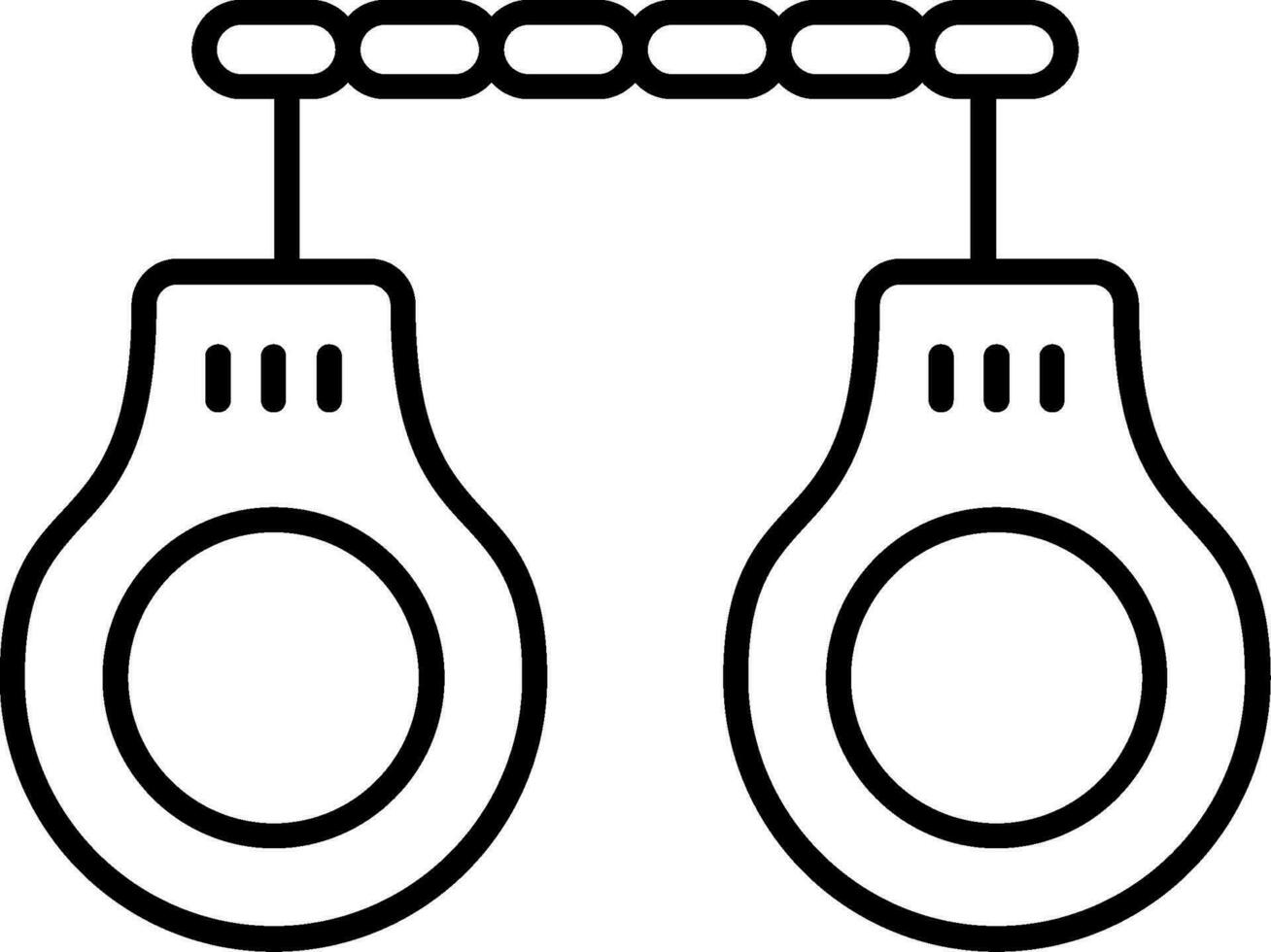 Handcuffs Line Icon vector