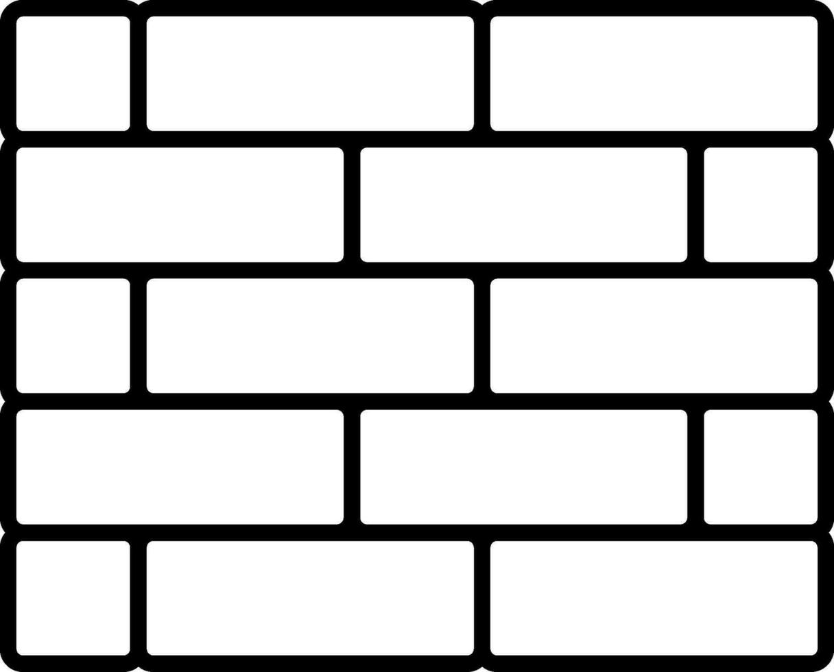 Brickwall Line Icon vector
