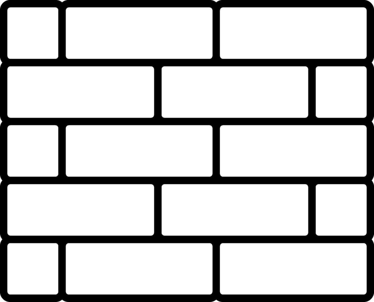 Brickwall Line Icon vector