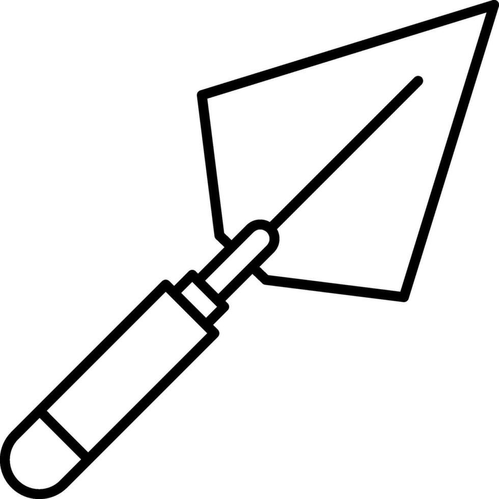 Trowel Line Icon vector