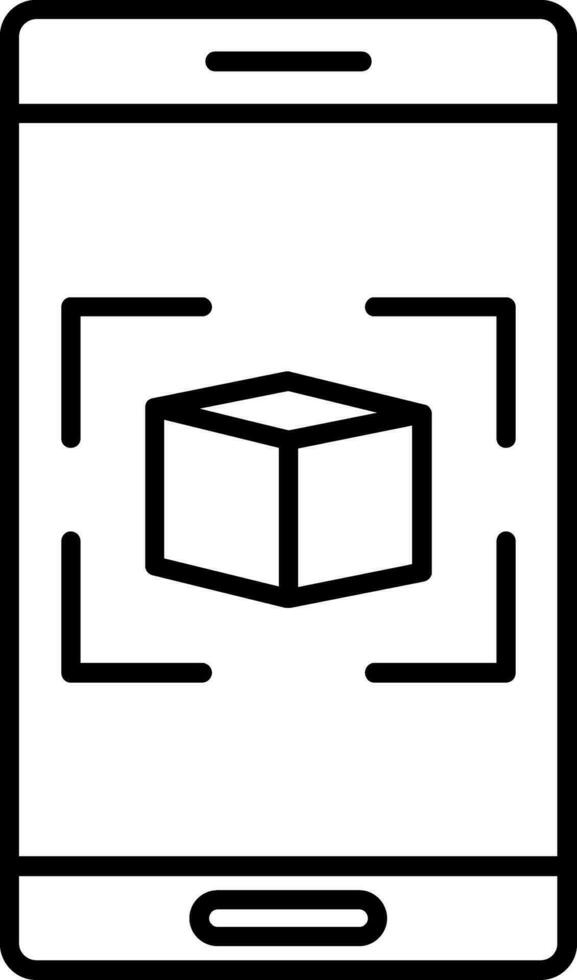 Augmented Reality Line Icon vector