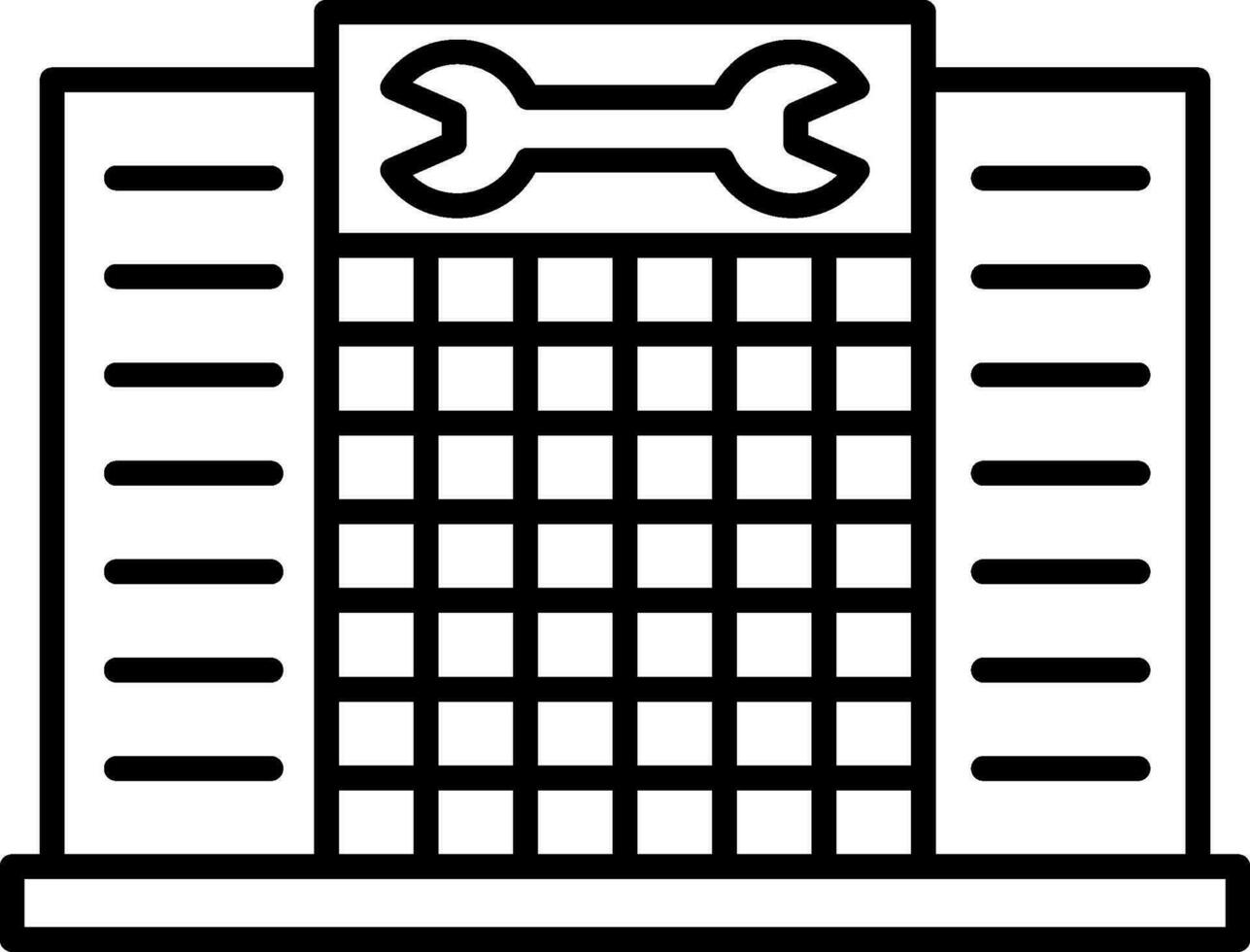 Labour Work Line Icon vector