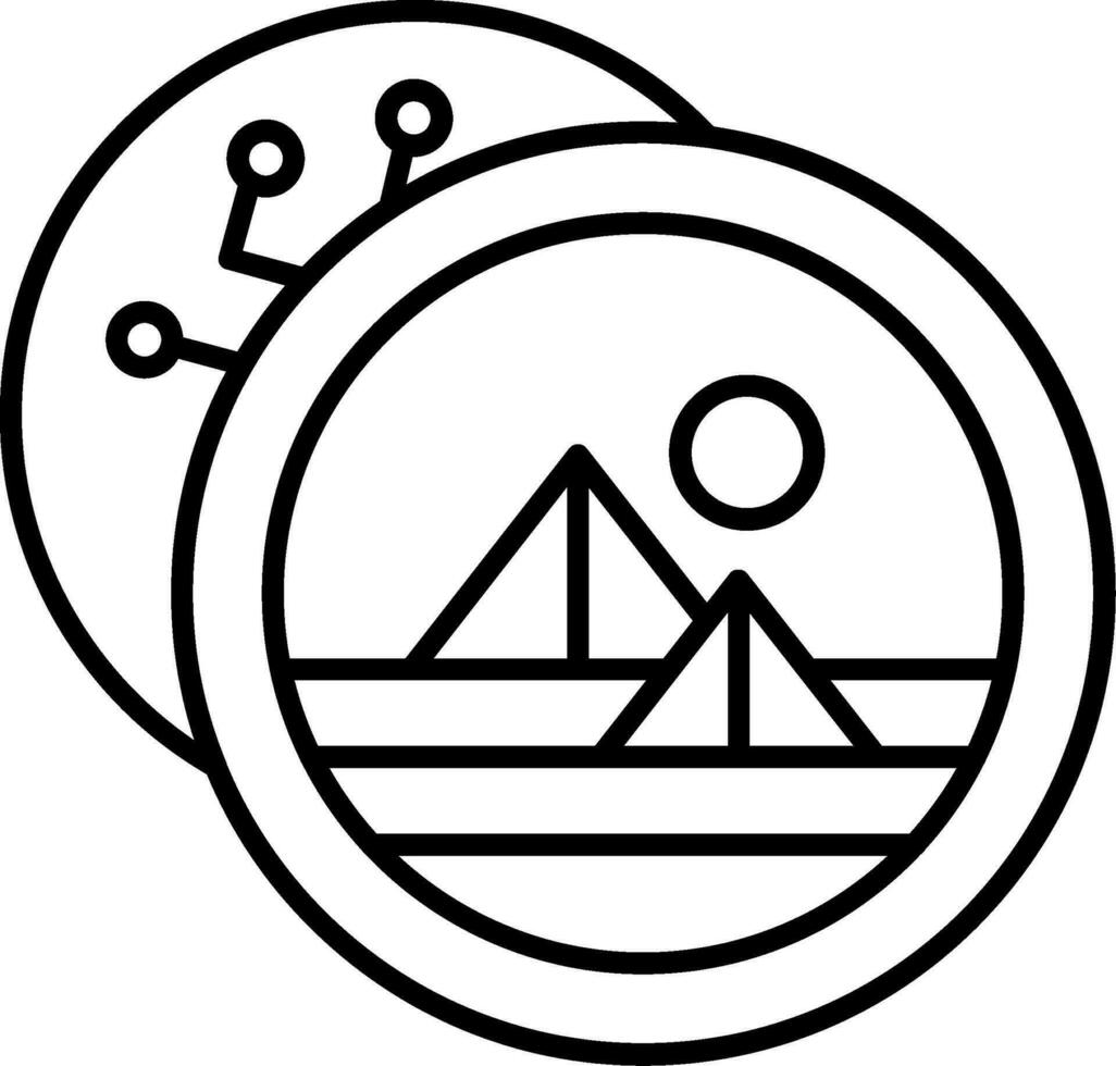 Decentraland Line Icon vector