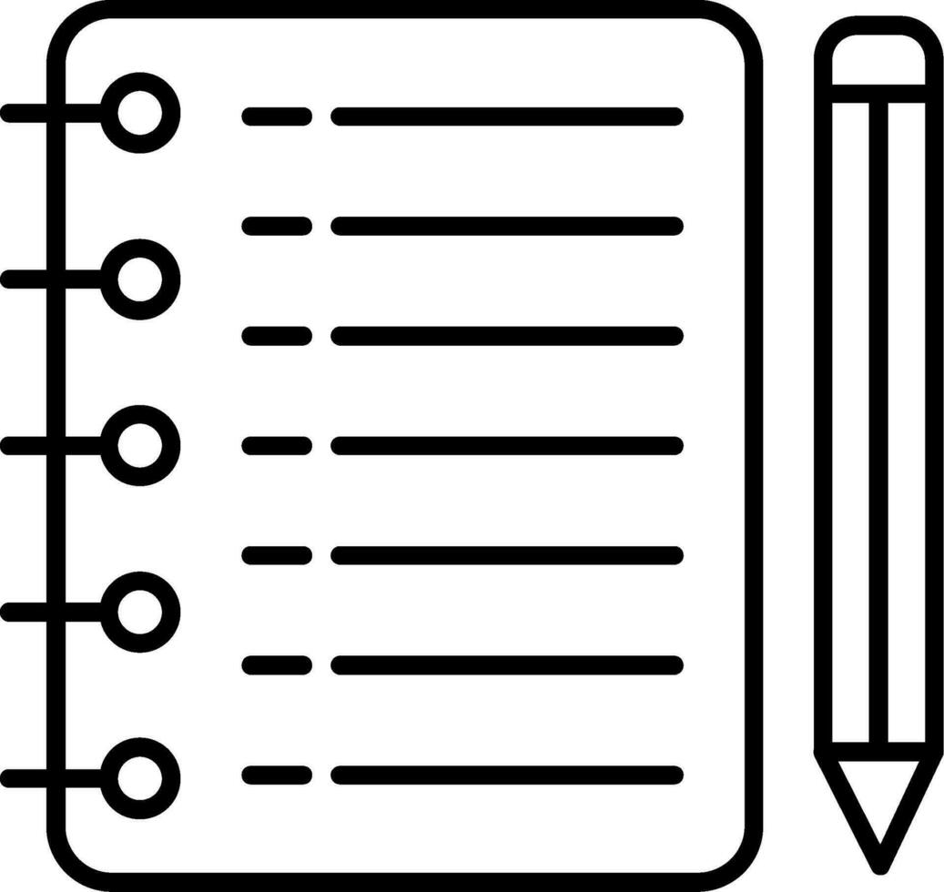 Notepad Line Icon vector