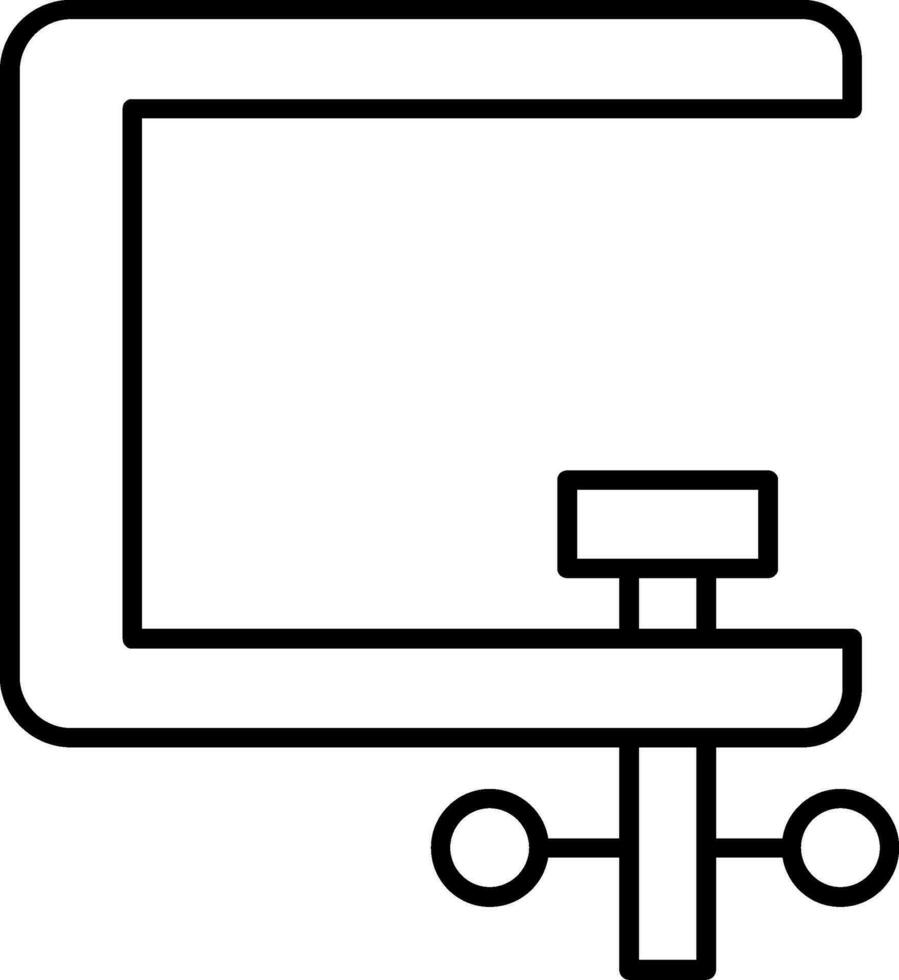 Clamp Line Icon vector