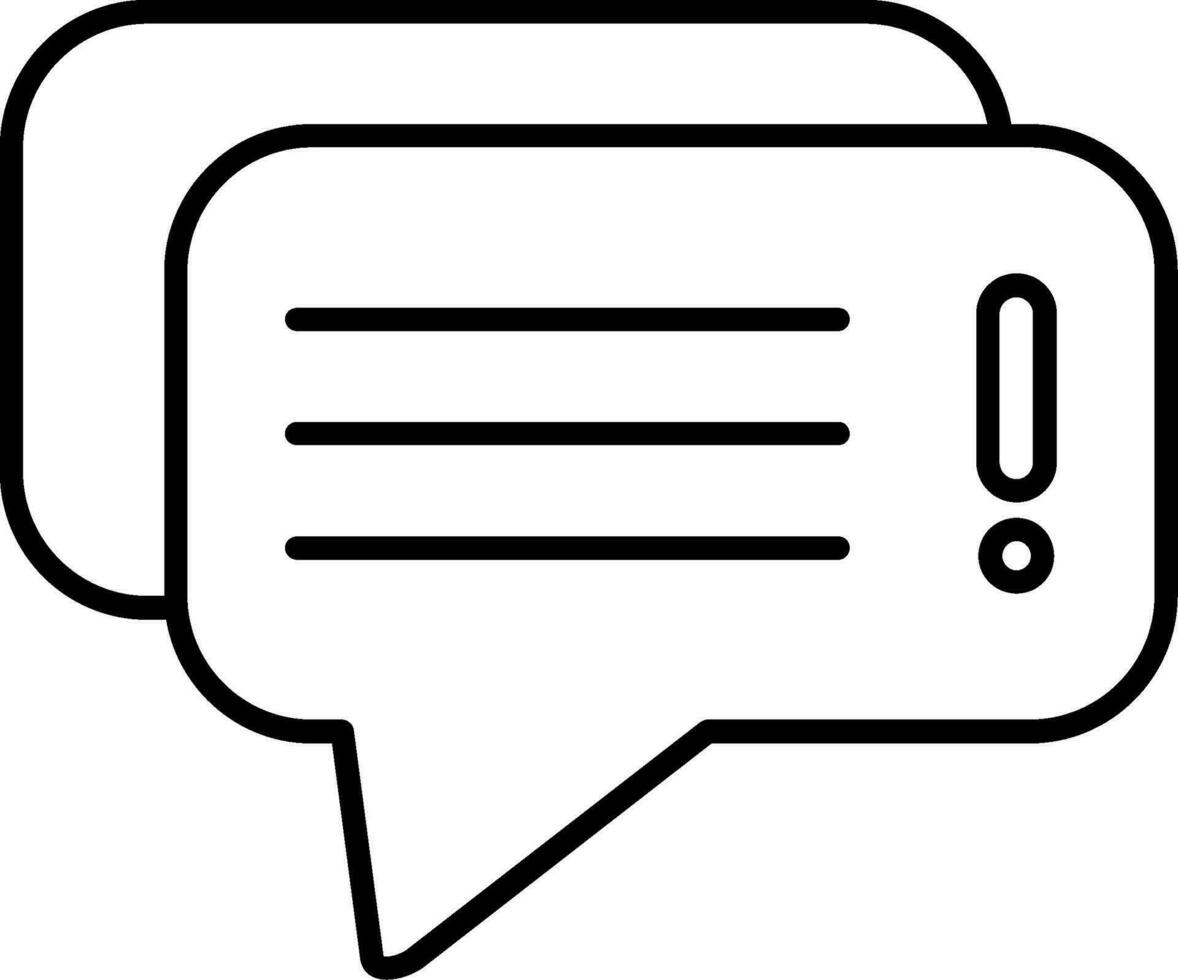 Error Message Line Icon vector