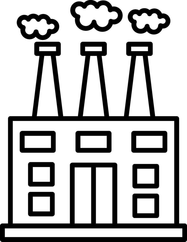 Factory Line Icon vector