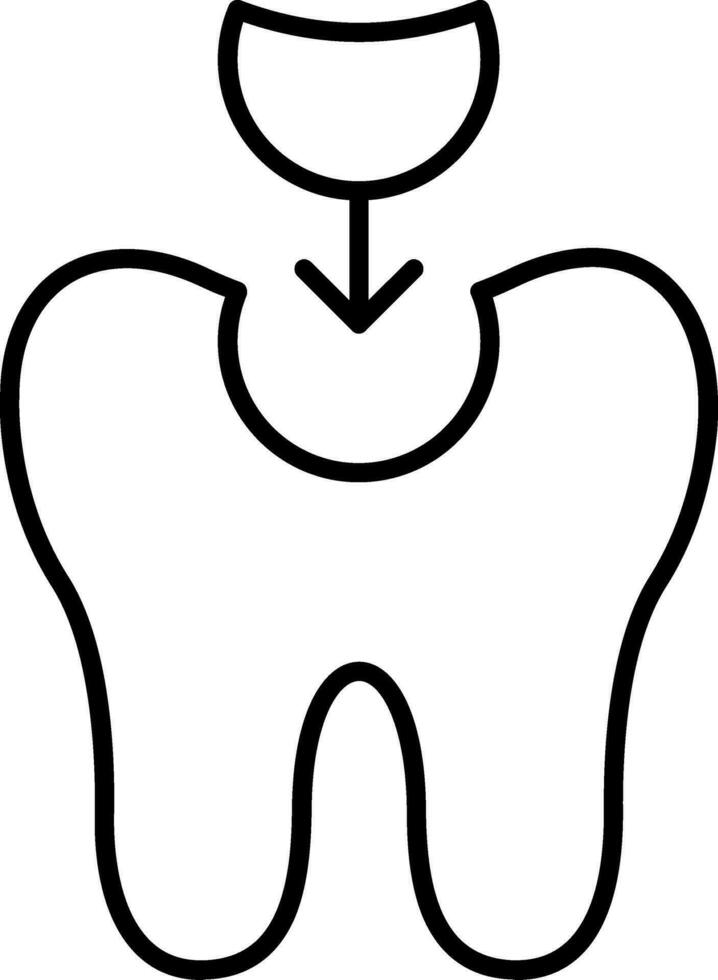 Tooth Filling Line Icon vector