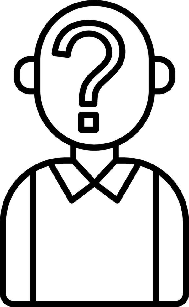 Suspect Line Icon vector