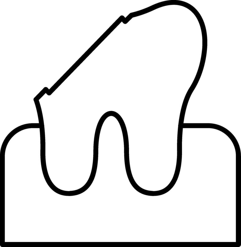 Dental Caries Line Icon vector