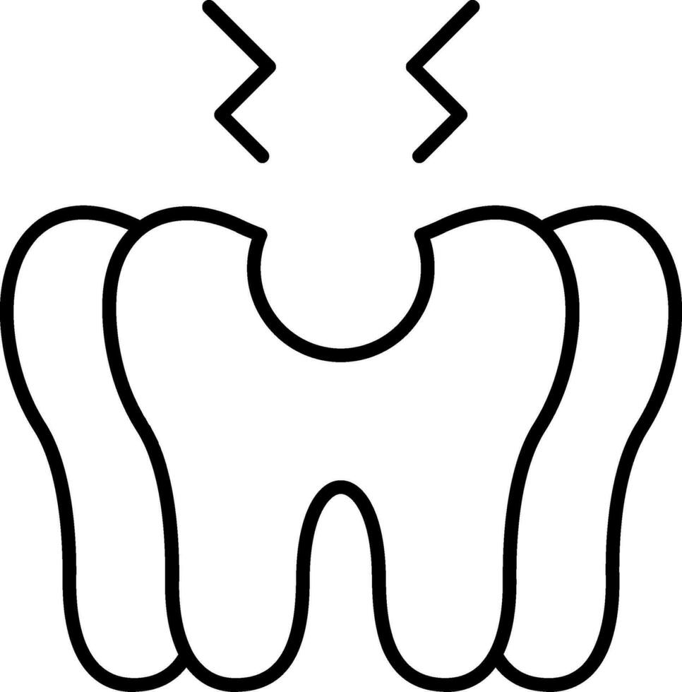 Sensitive Line Icon vector