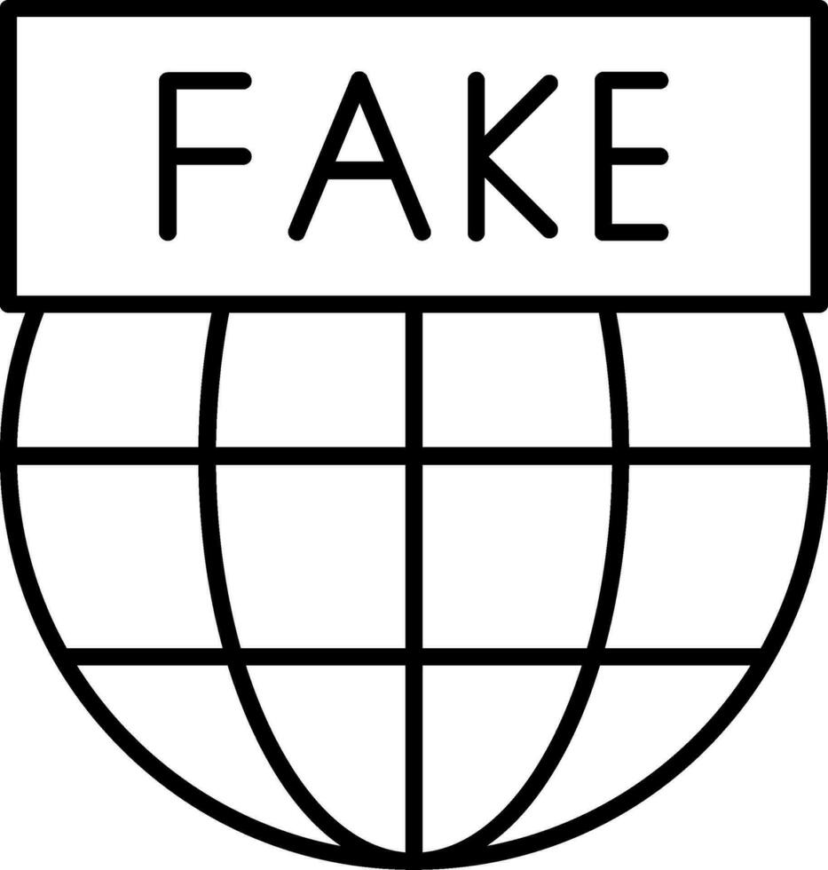 Fake News Line Icon vector
