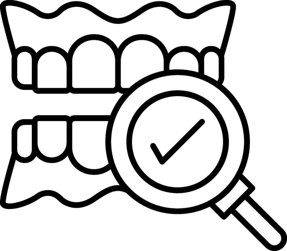 Dental Checkup Line Icon vector