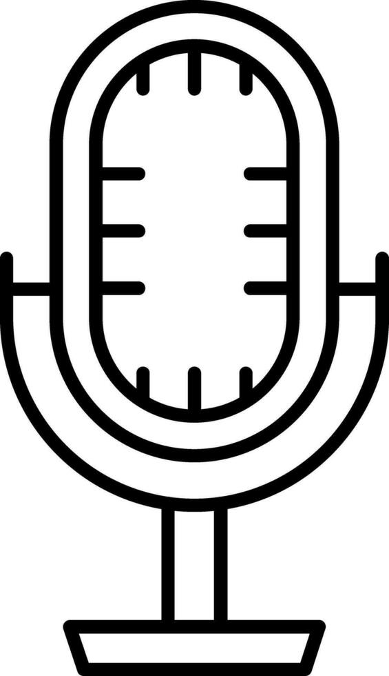Studio Microphone Line Icon vector