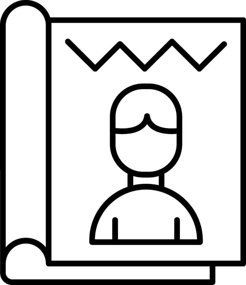 Magazine Line Icon vector