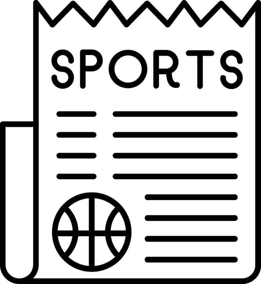 Sports News Line Icon vector