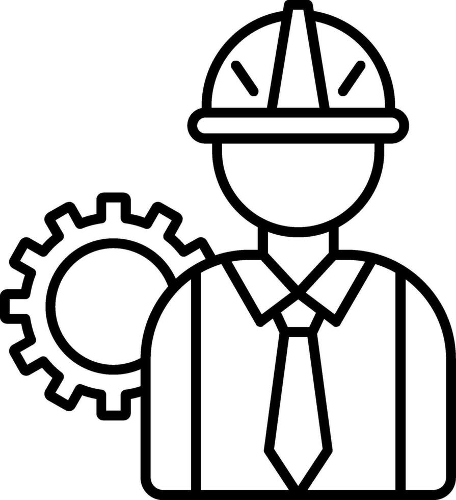 Engineer Line Icon vector
