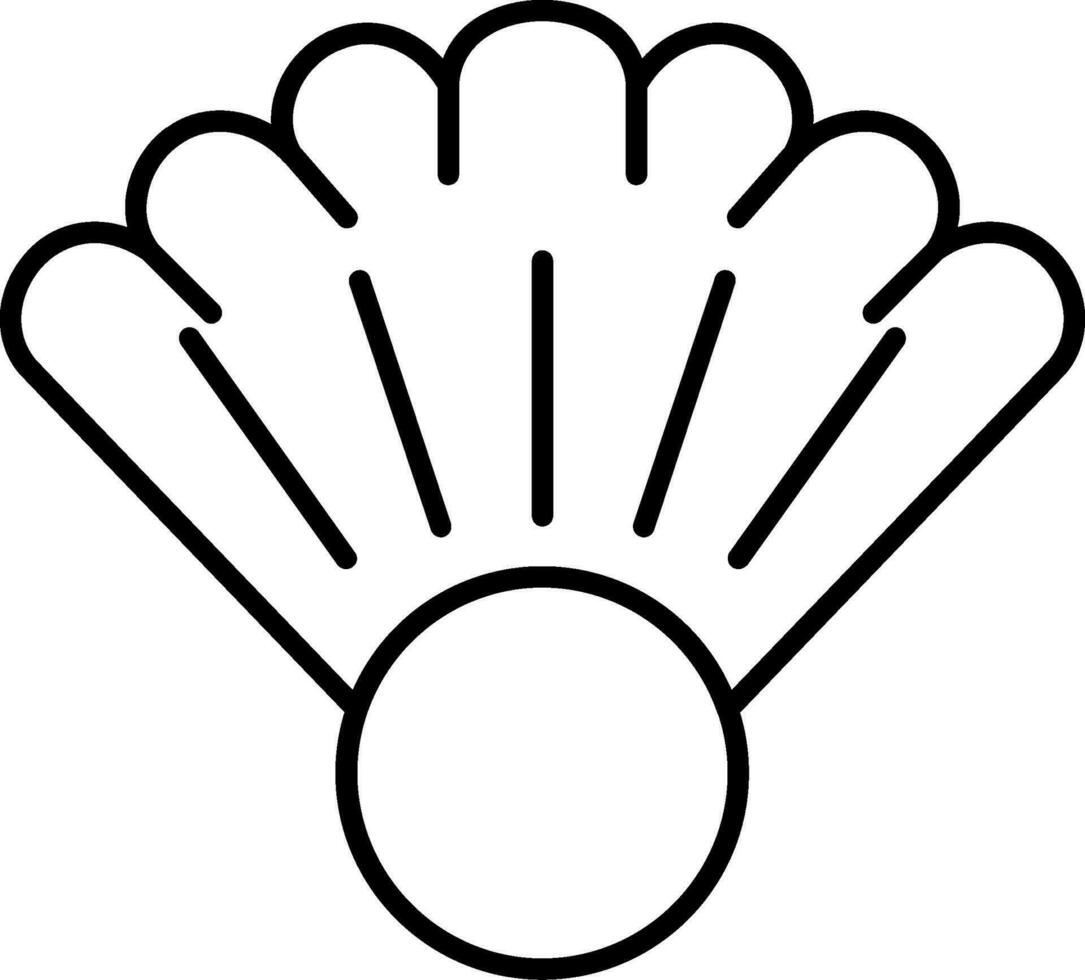 Clam Line Icon vector