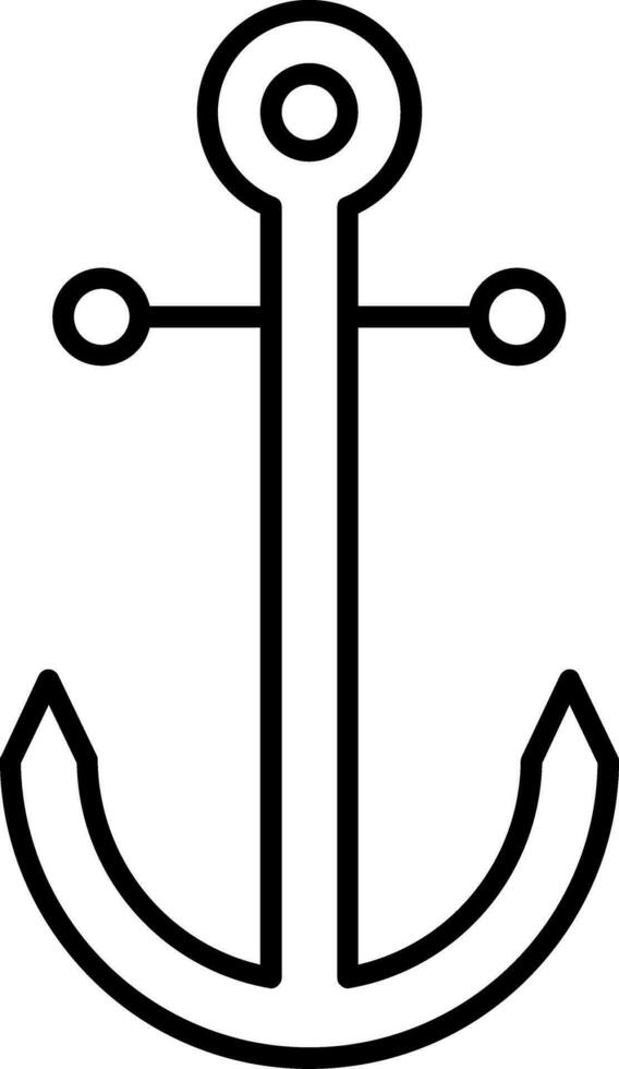 Anchor Line Icon vector