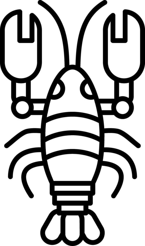 Lobster Line Icon vector