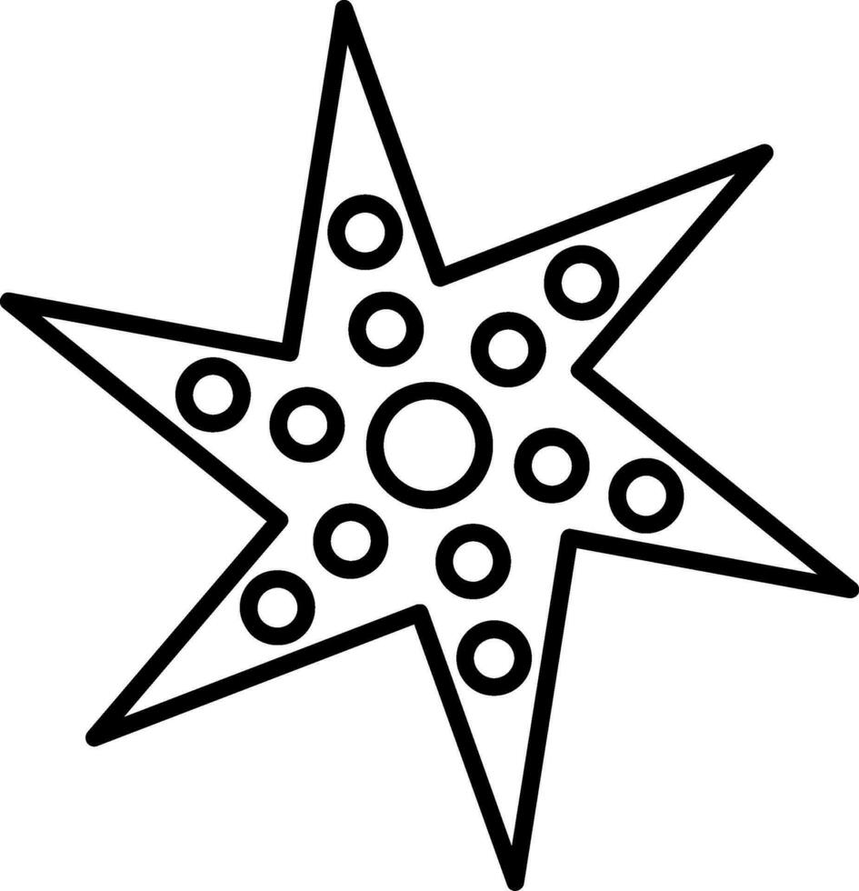 Starfish Line Icon vector