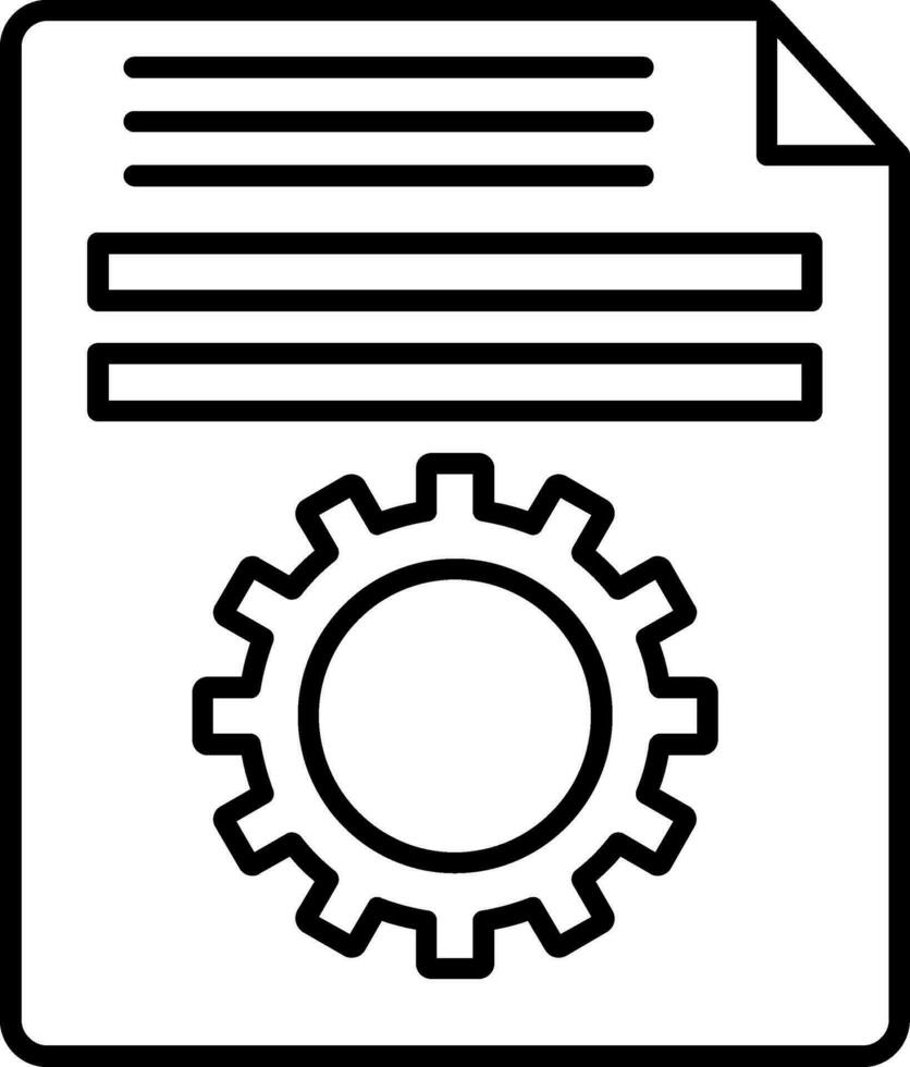 icono de línea de configuración vector