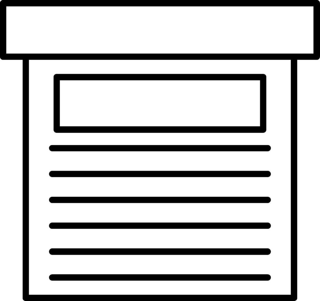 Storage Box Line Icon vector