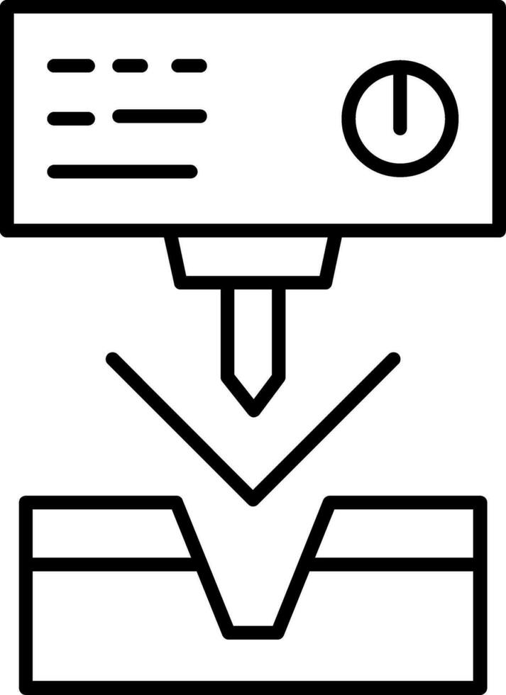 Metal Bending Machine Line Icon vector