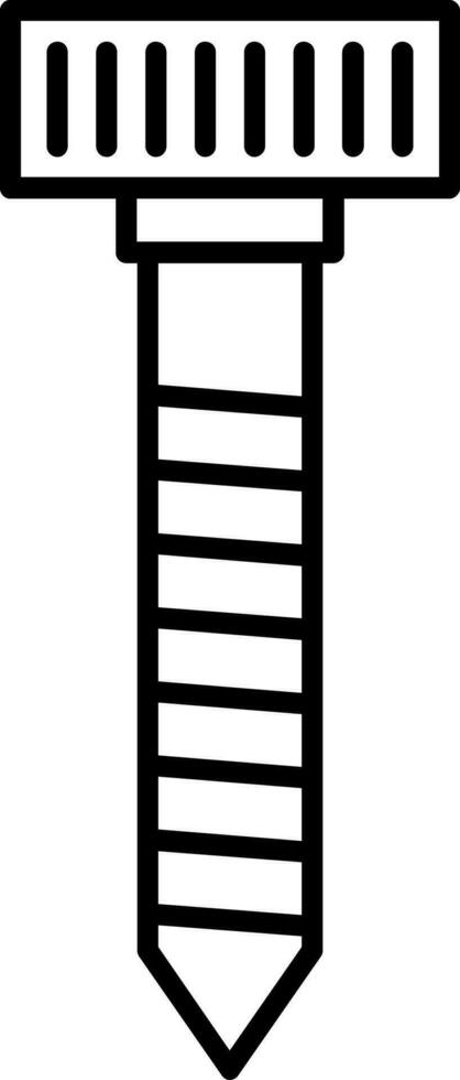 Screw Line Icon vector