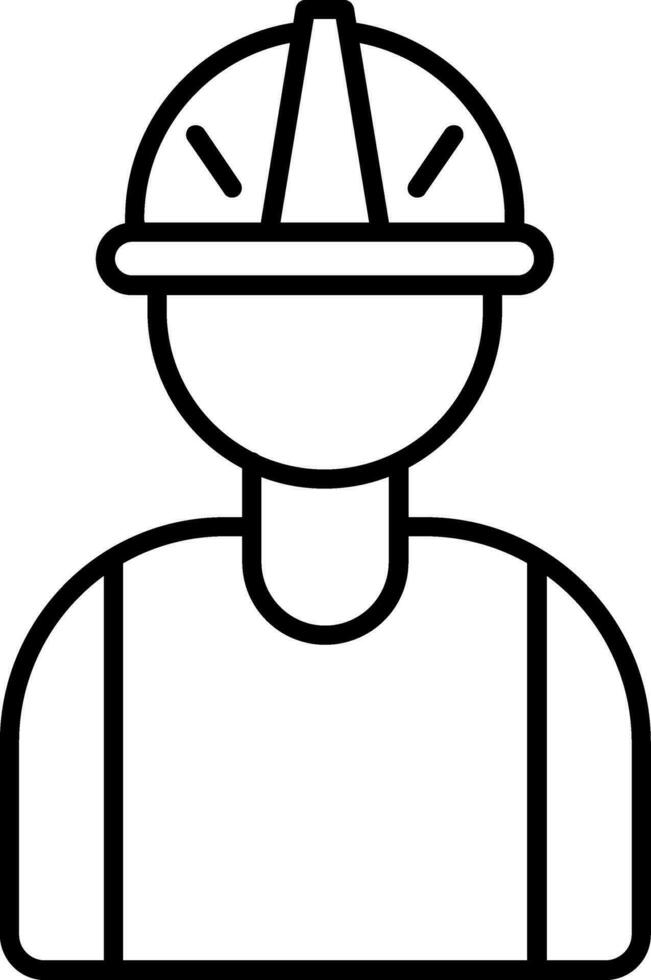 Worker Line Icon vector