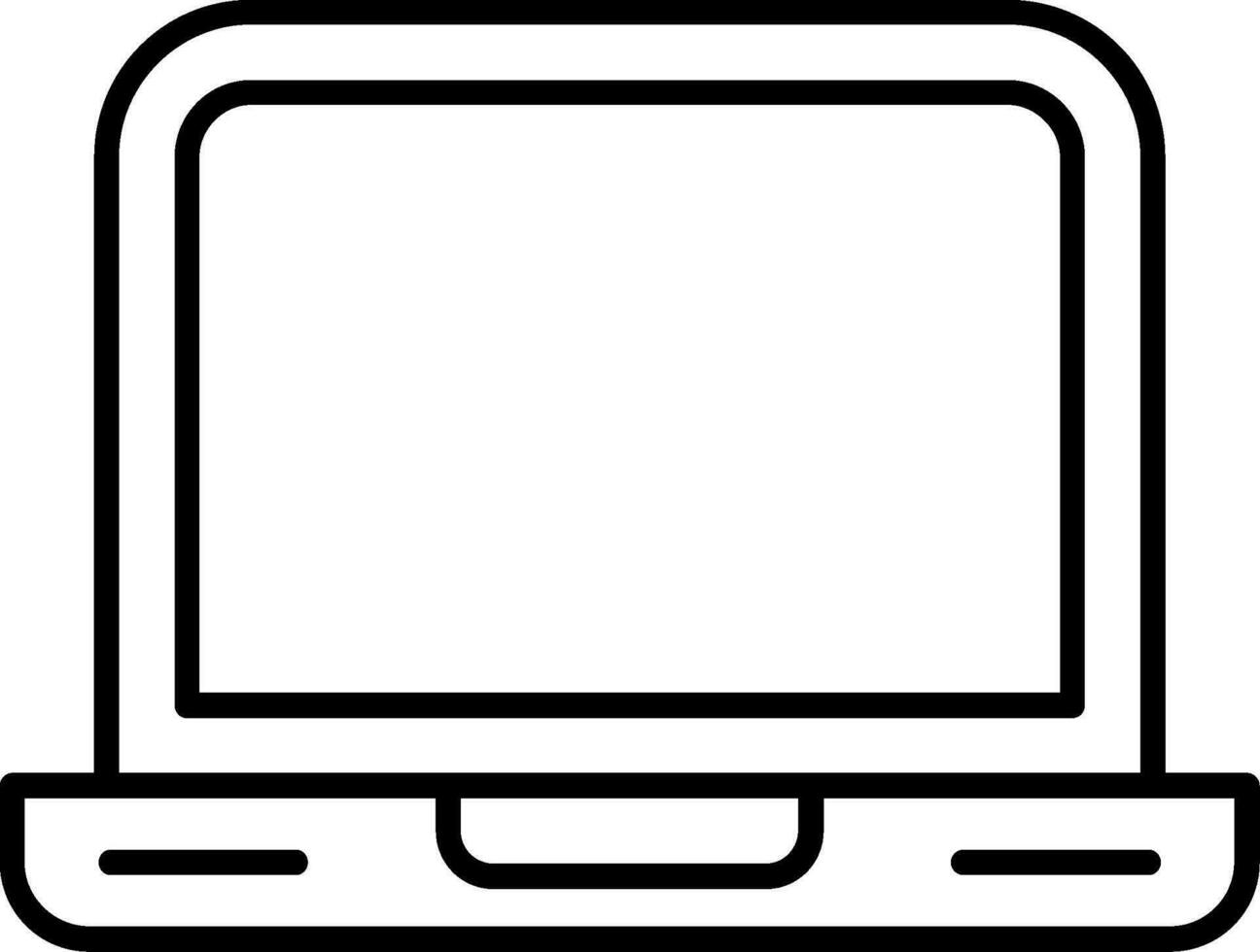 Laptop Line Icon vector
