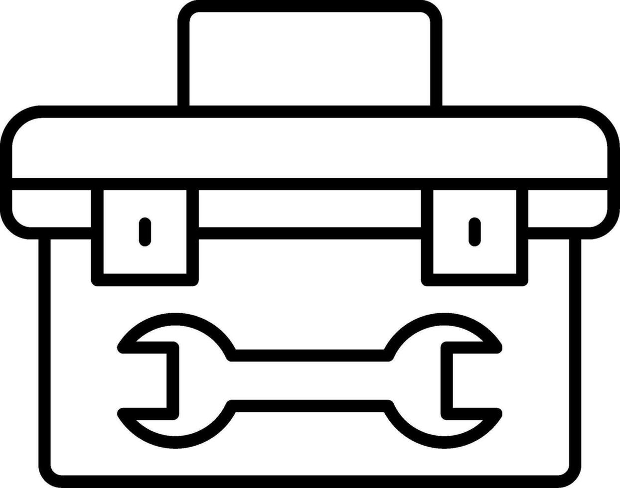 Tool Box Line Icon vector