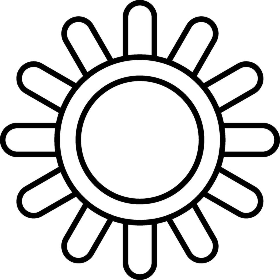 Sea Urchin Line Icon vector