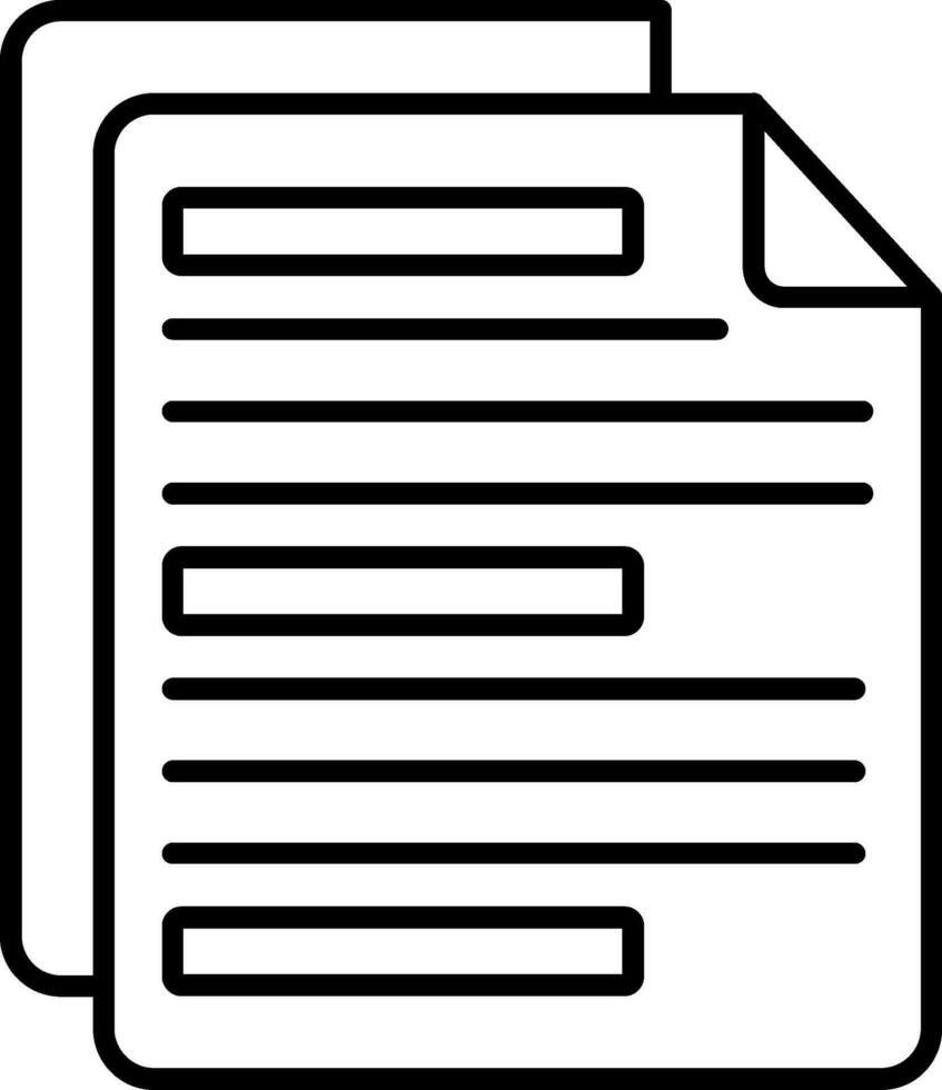 Paper Line Icon vector