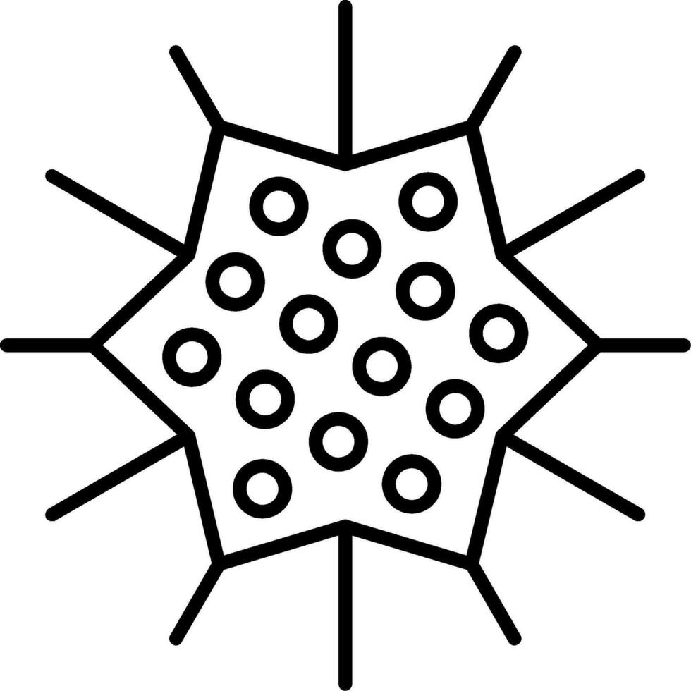 Sea Urchin Line Icon vector
