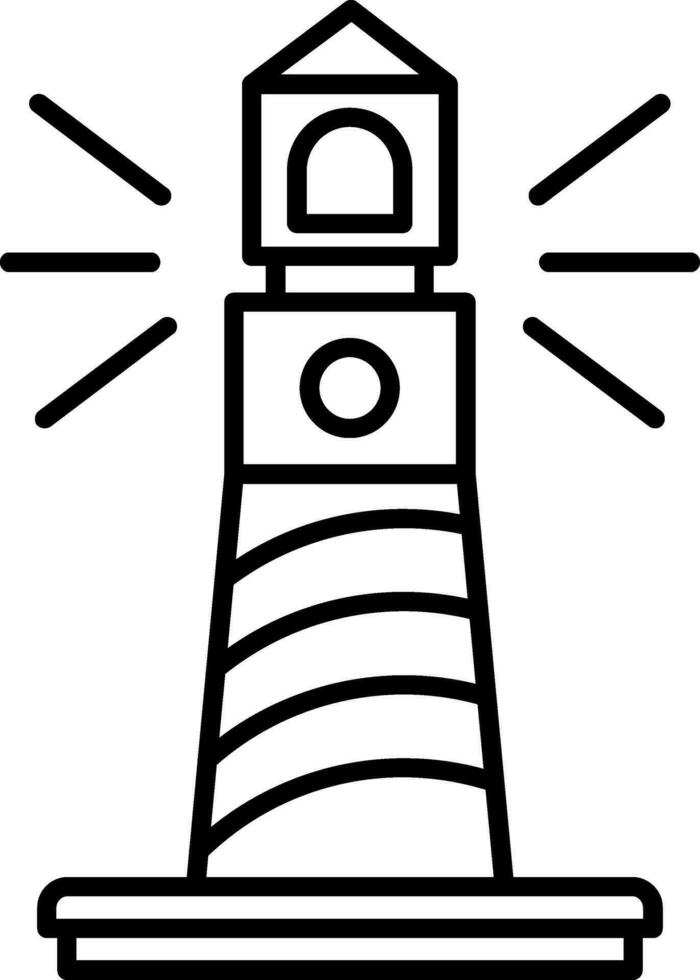 Lighthouse Line Icon vector