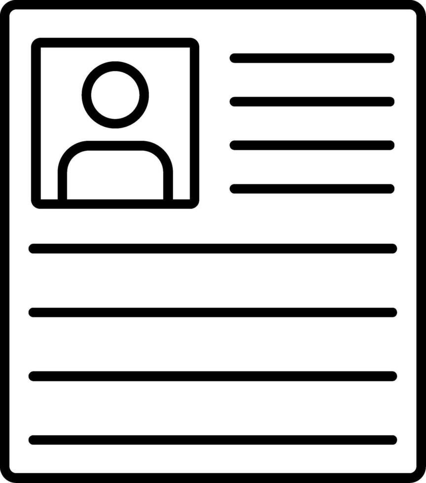 Curriculum Line Icon vector