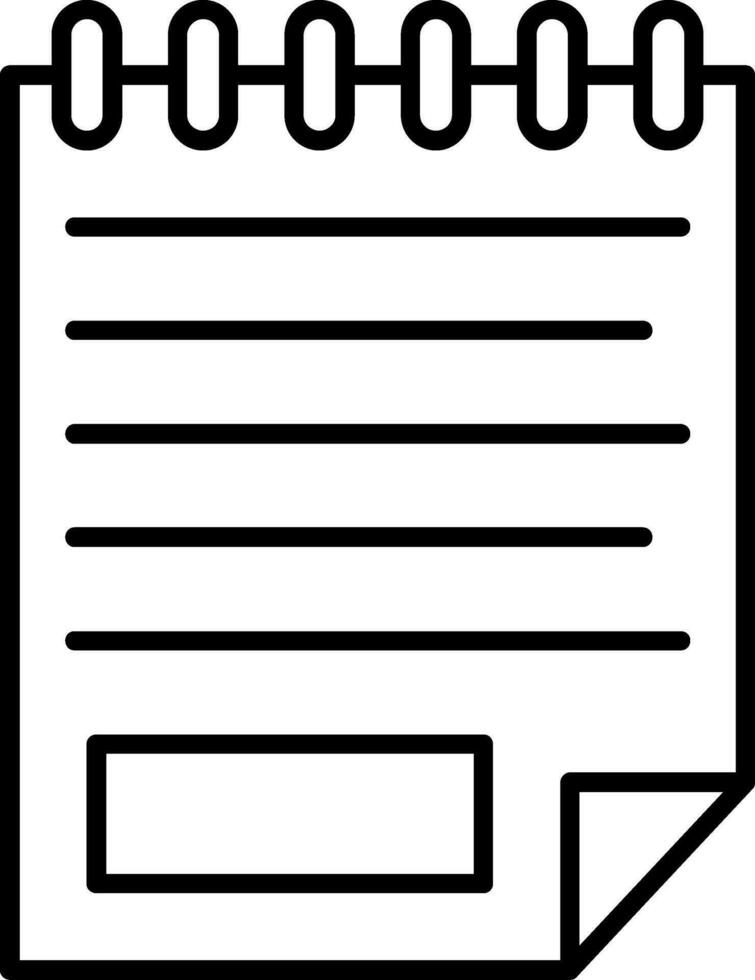 Note Line Icon vector