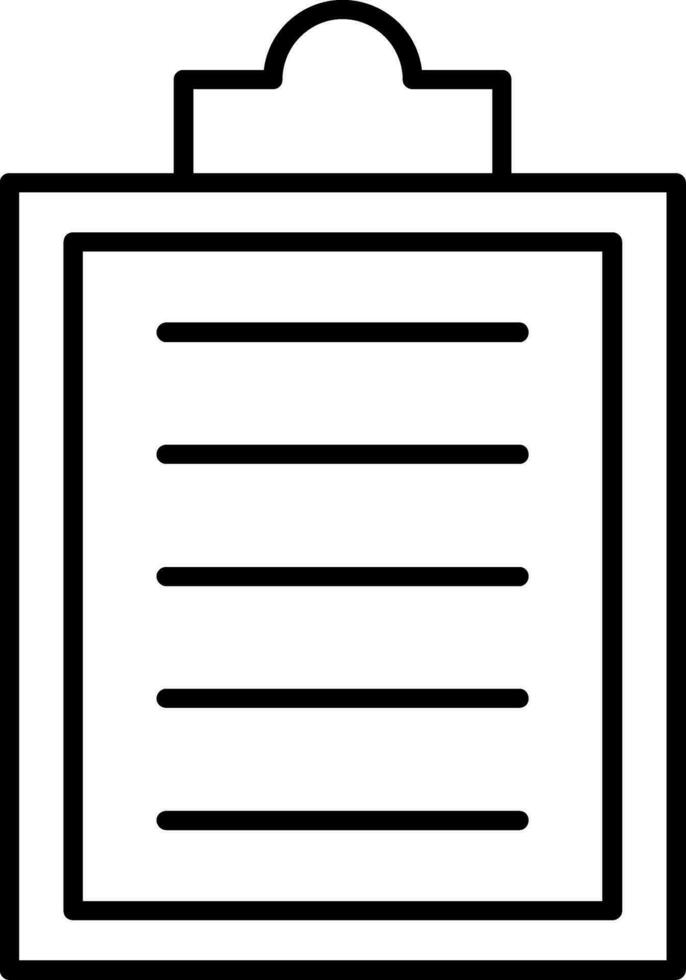 Clipboard Line Icon vector