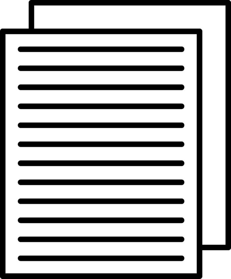 Papers Line Icon vector