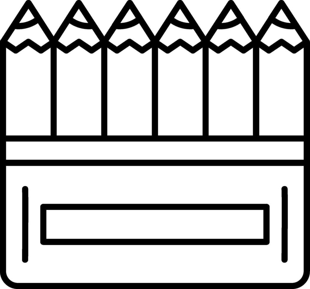 Color Pencil Line Icon vector