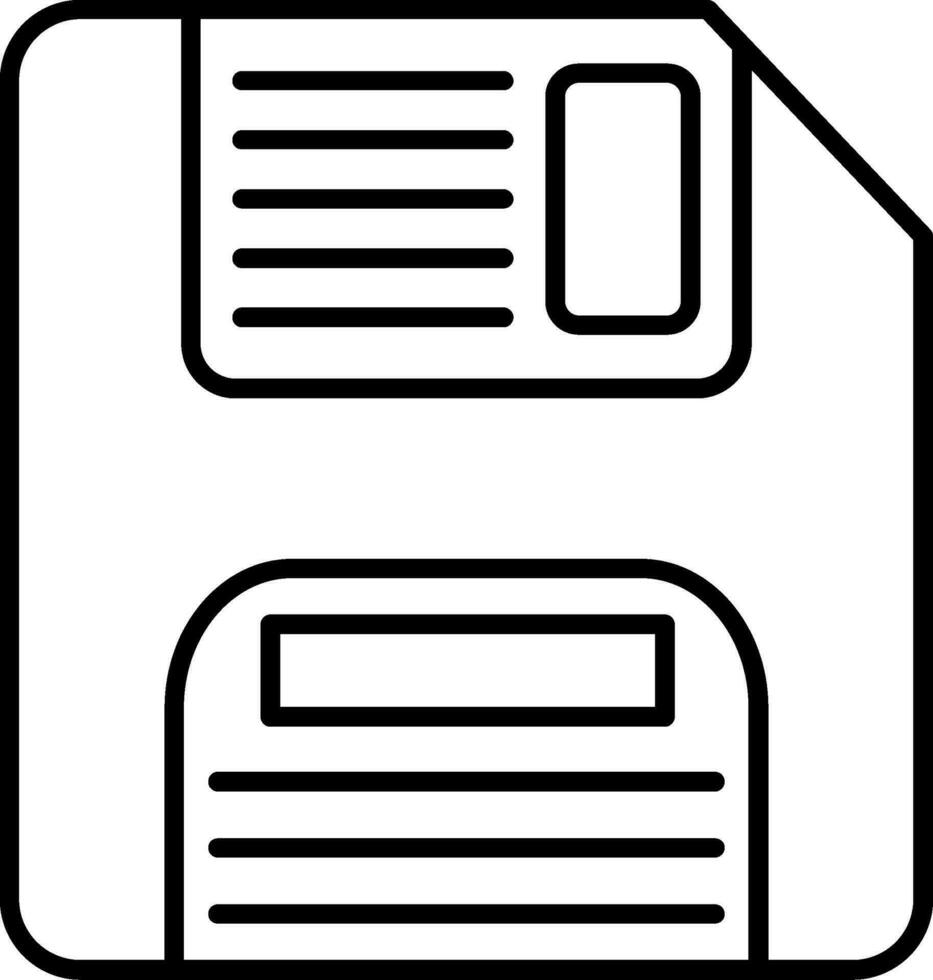 Floppy Disk Line Icon vector