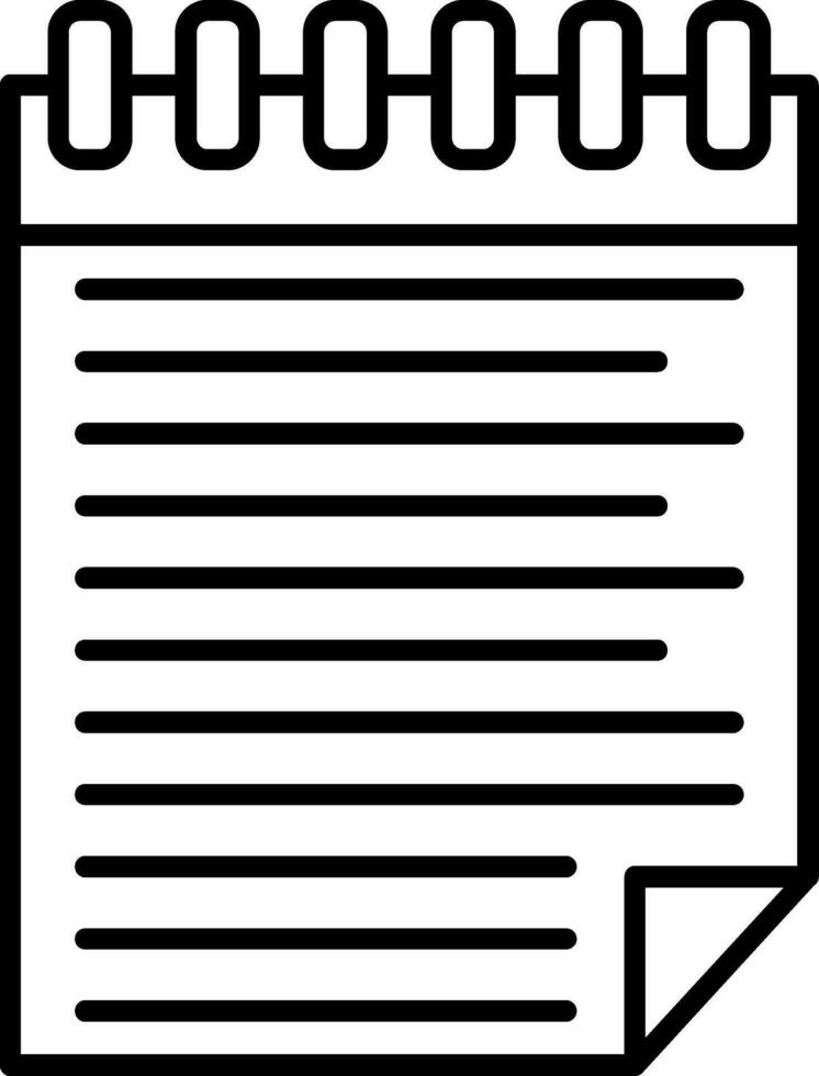 Notepad Line Icon vector