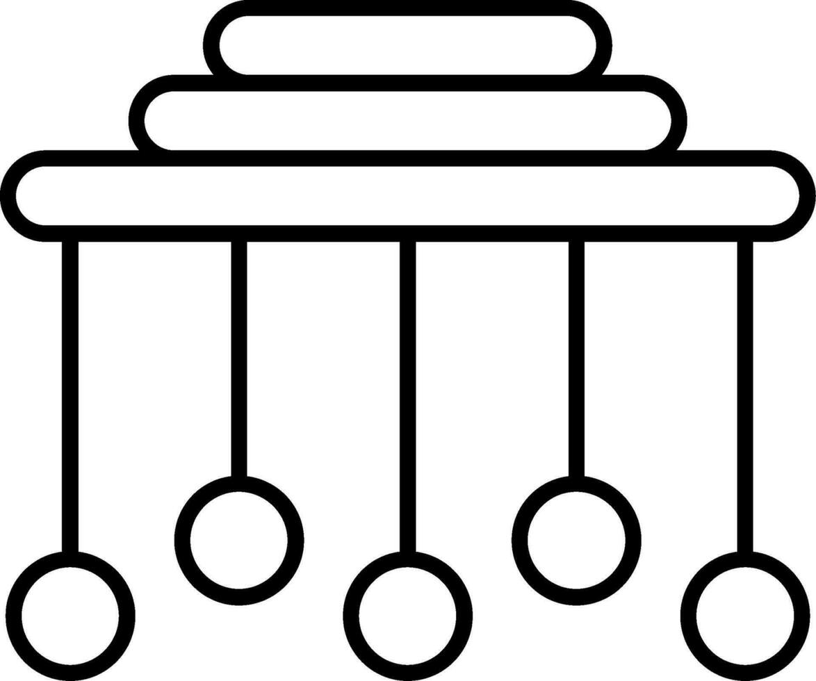 Pendulum Line Icon vector