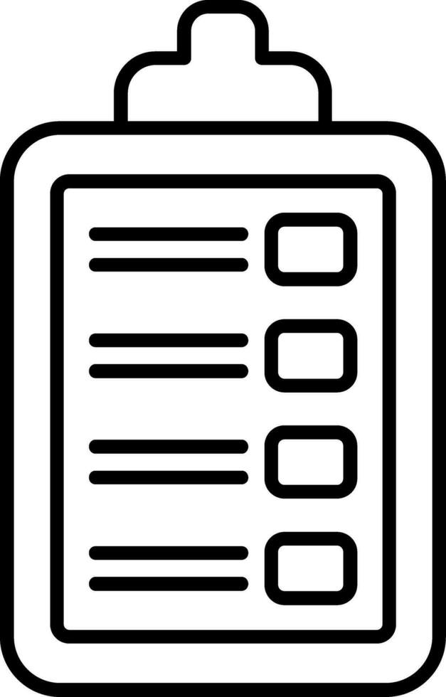 Task Line Icon vector