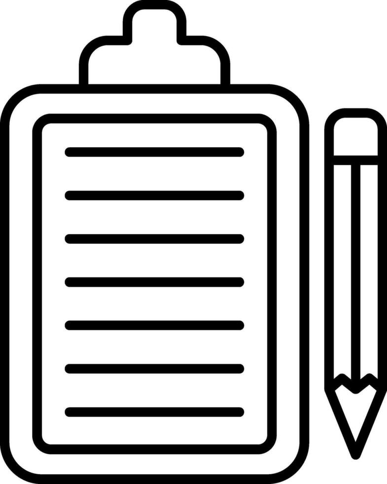 Note Line Icon vector